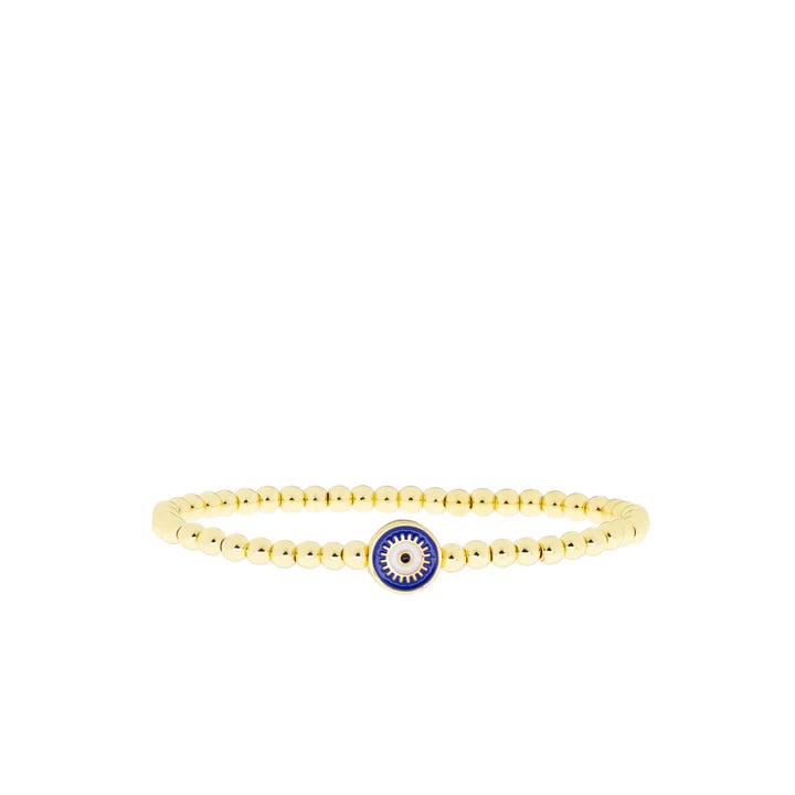 Enamel Sunburst Beaded Stretch Bracelet