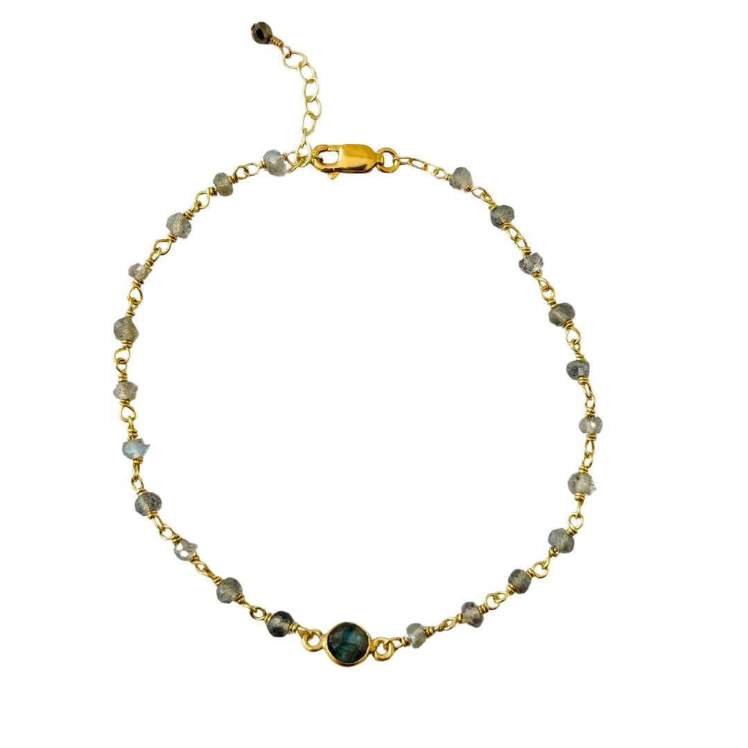 Dayna Semi-Precious Wire Wrapped Bracelet