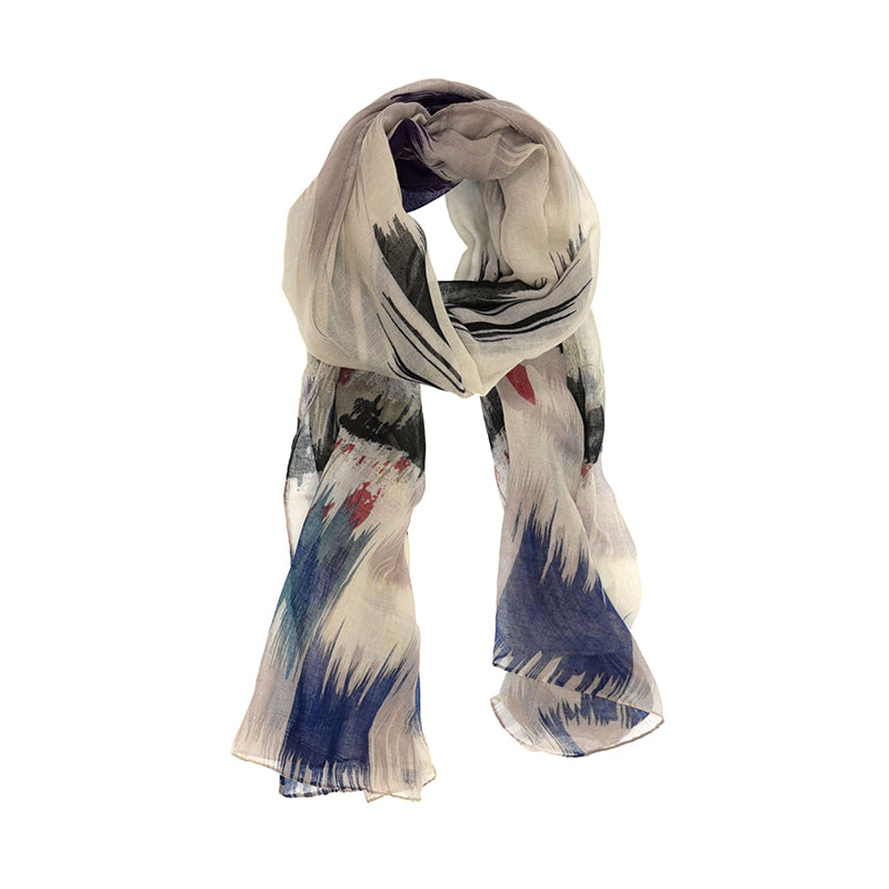 Blurred Ikat Scarf