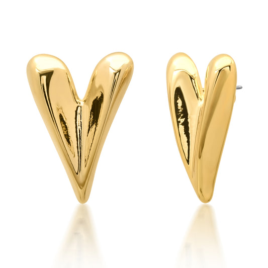 Large Oblong Heart Earring