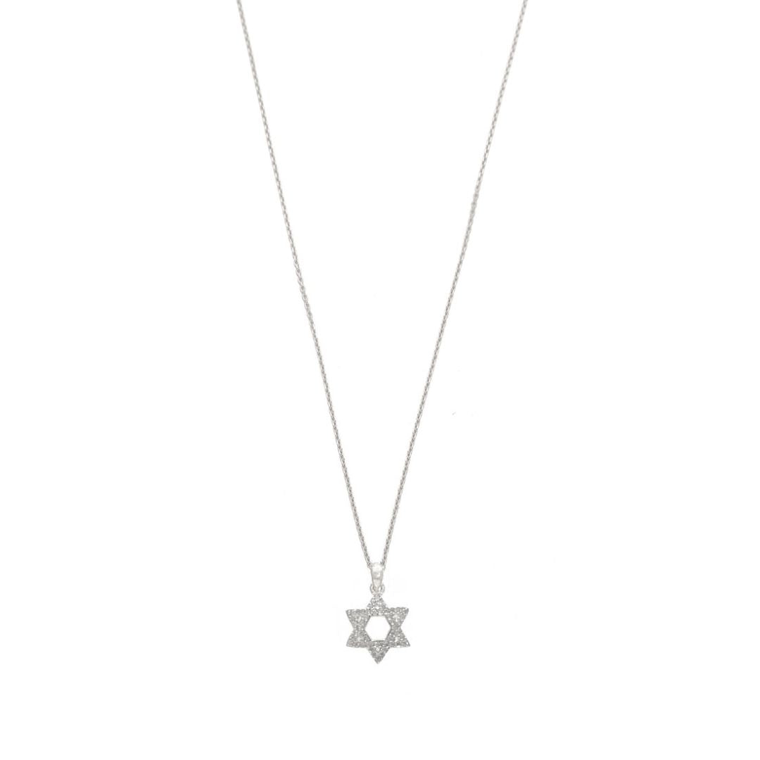 CZ Star Of David Necklace