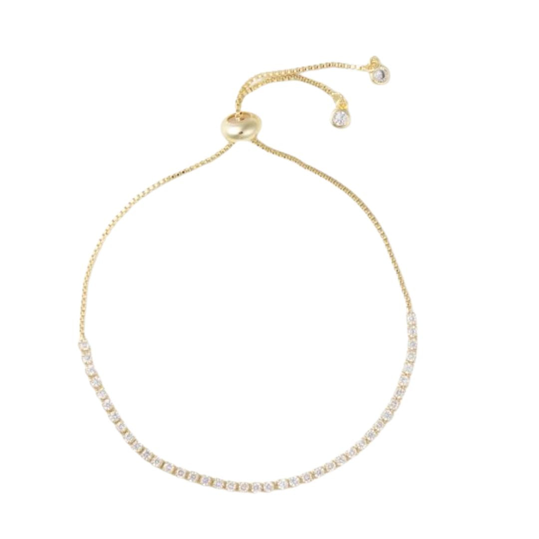 Stella Diamond Chain Gold Slider Bracelet