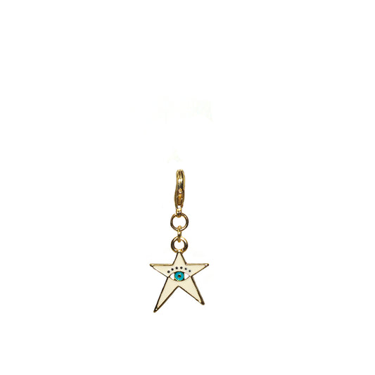 Enamel Evil Eye Star Charm