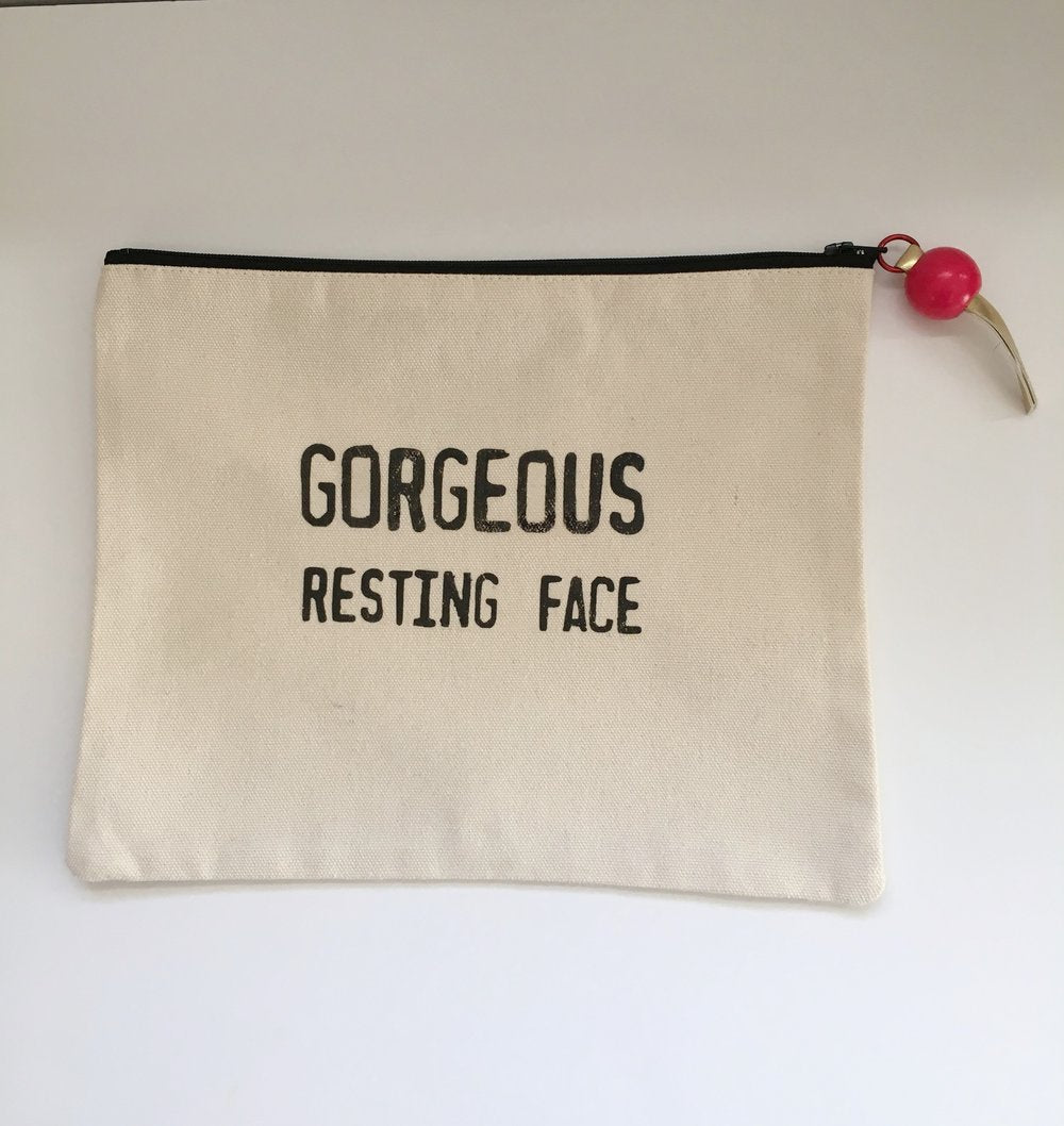 Gorgeous Resting Face Canvas Pouch