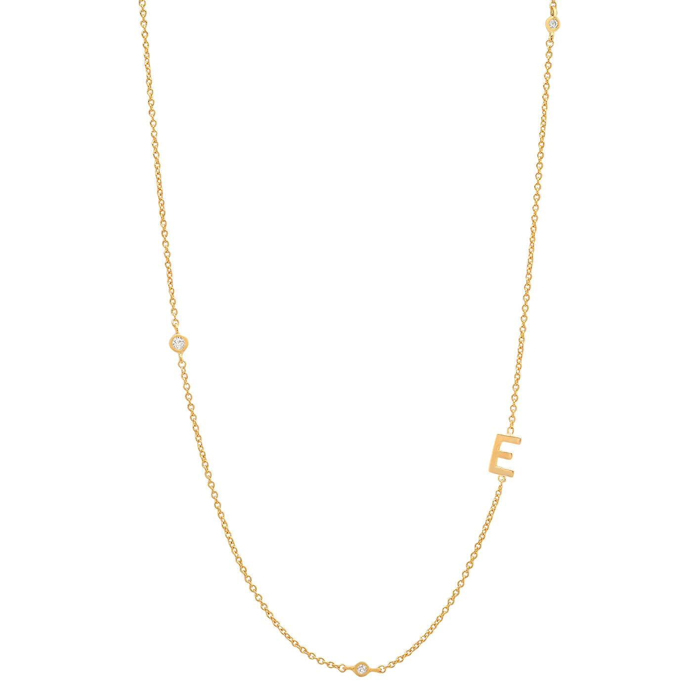 Delicate Sideways Initial Necklace