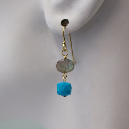 Dainty Semi-Precious Drop Earring